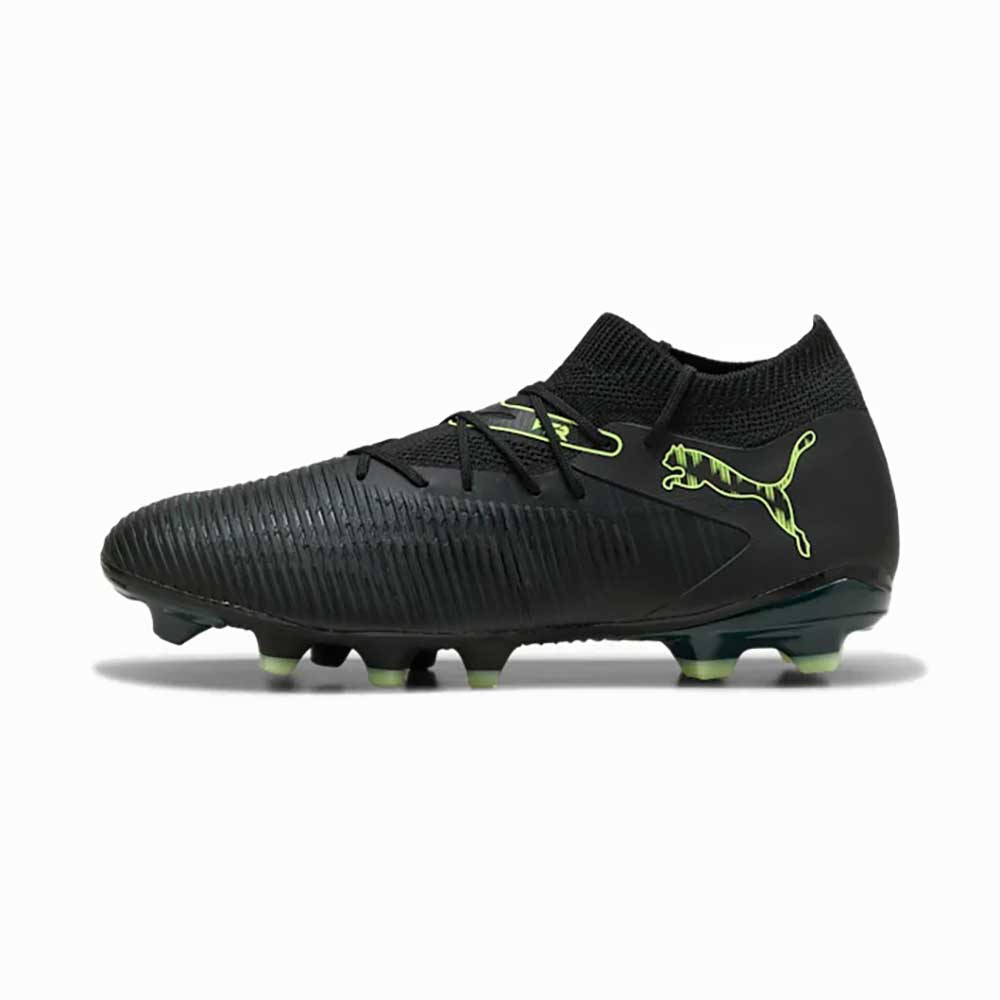 Men's Future 8 Match FG/AG Soccer Cleat - Puma Black/Fizzy Light/Green Terrain - Regular (D)