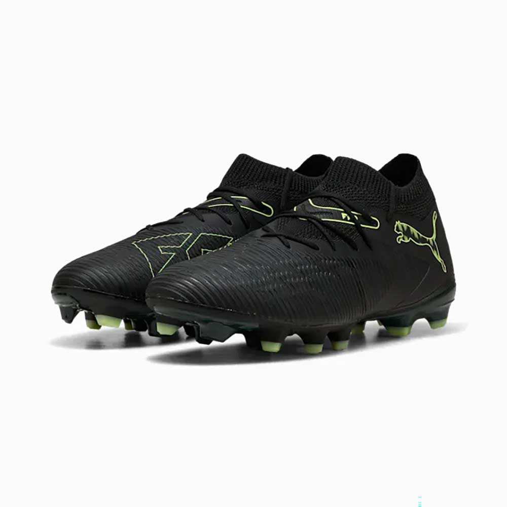Men's Future 8 Match FG/AG Soccer Cleat - Puma Black/Fizzy Light/Green Terrain - Regular (D)