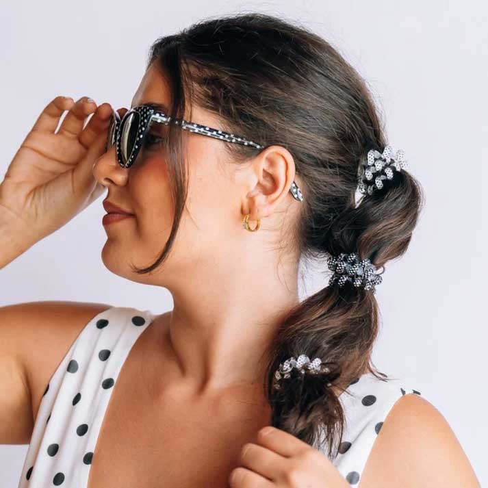 Hair Ties Large 3-Pack - Polka Dot Party