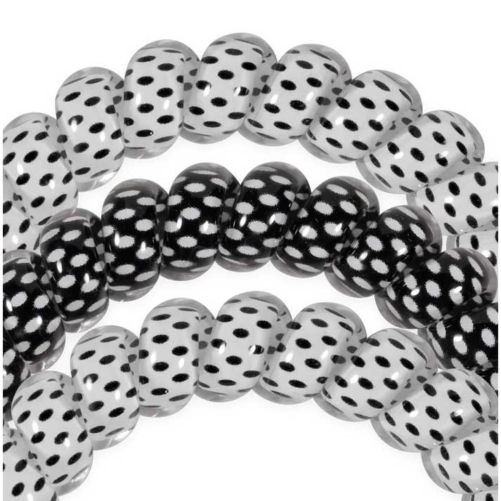Hair Ties Large 3-Pack - Polka Dot Party