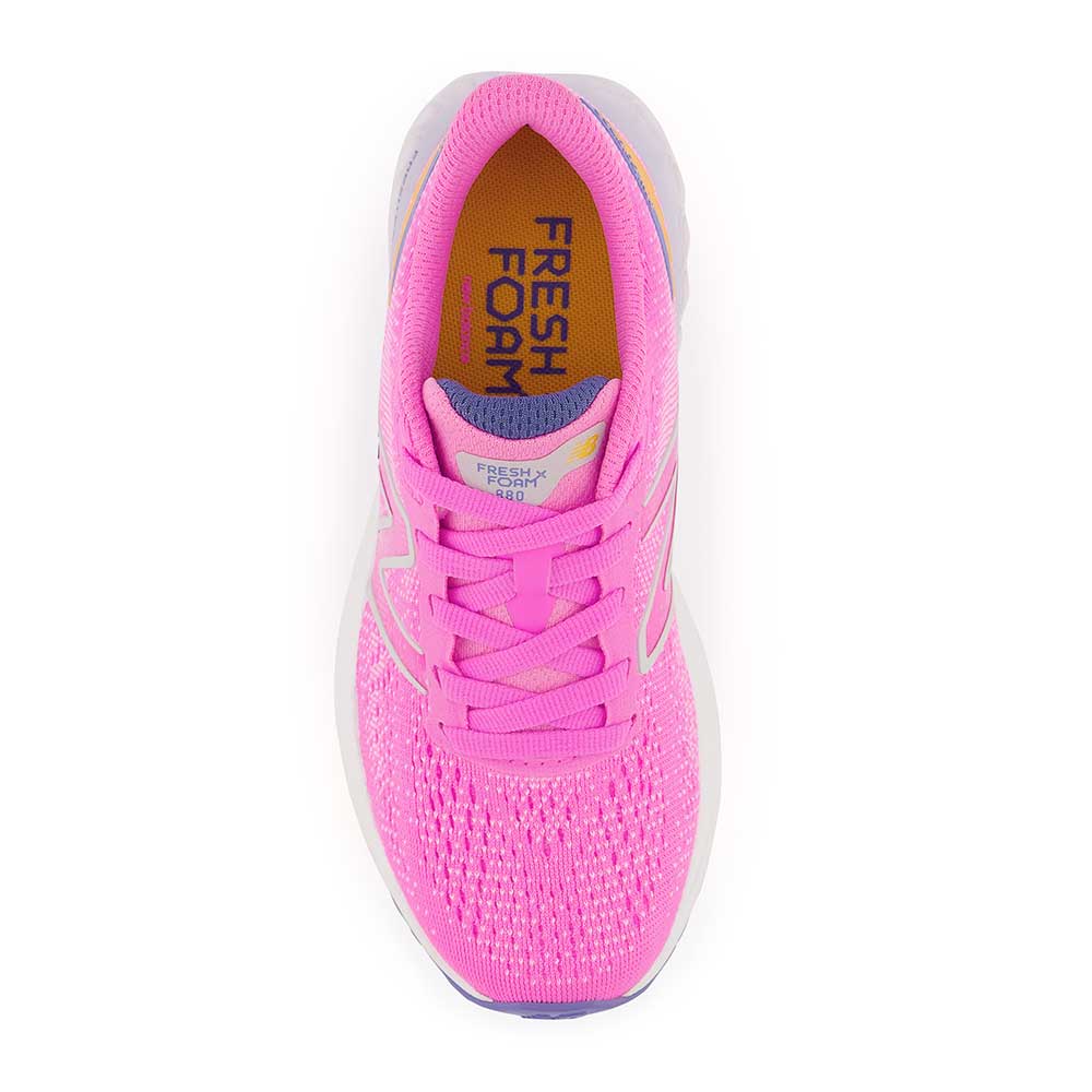 Youth Fresh Foam X 880v12  Little Kids Running Shoe- Vibrant Pink/Vibrant Apricot - Wide (W)