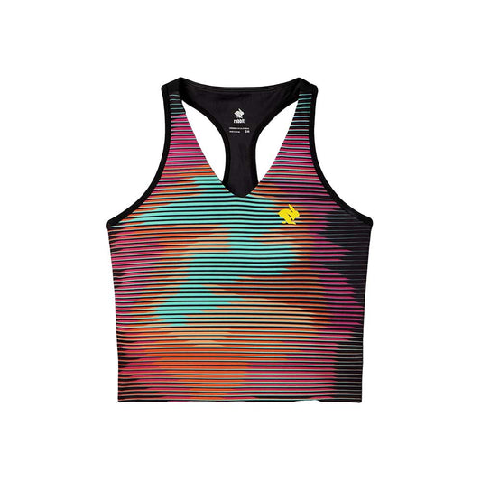 Women's Go Time Crop - Orange Heat Map