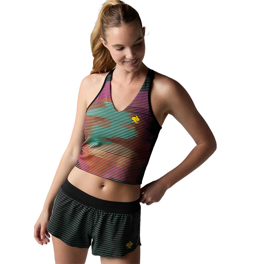 Women's Go Time Crop - Orange Heat Map