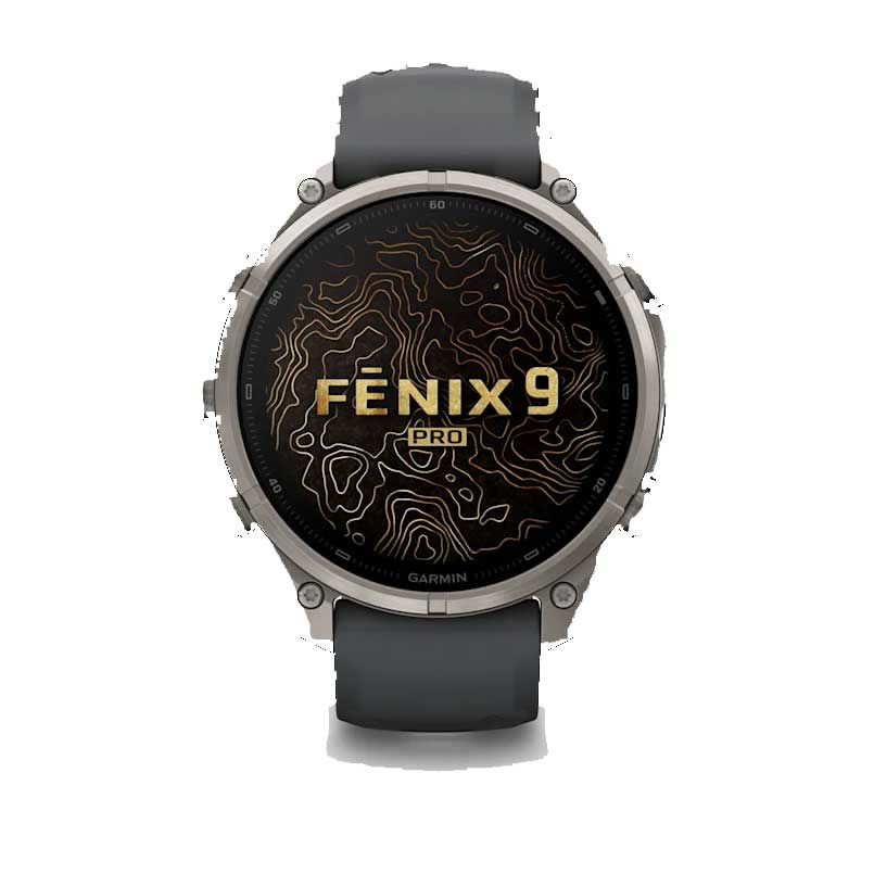 fenix 9 Pro, 51mm - Titanium with Graphite/Black Silicone Band