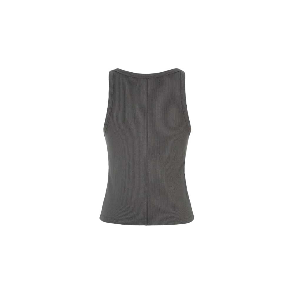 Women's Ribbed Recovery Tank - Charcoal