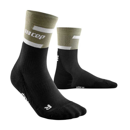 Men's The Run Compression Mid Cut Socks 4.0 - Olive/Black
