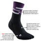 Women's The Run Compression Mid Cut Socks 4.0 - Violet/Black