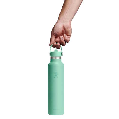 24 oz Standard Mouth with Flex Straw Cap - Mermaid Green