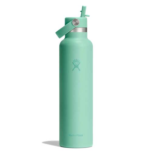 24 oz Standard Mouth with Flex Straw Cap - Mermaid Green