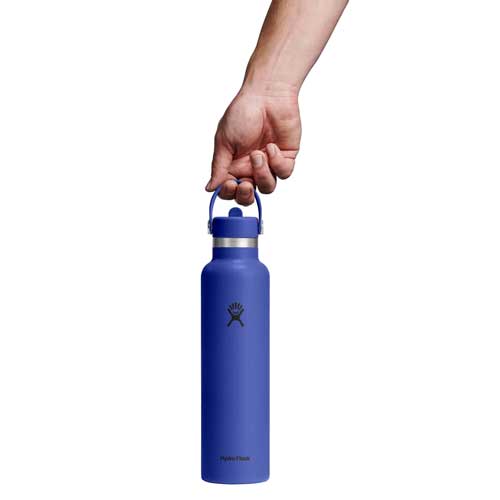24 oz Standard Mouth with Flex Straw Cap - Capri Blue