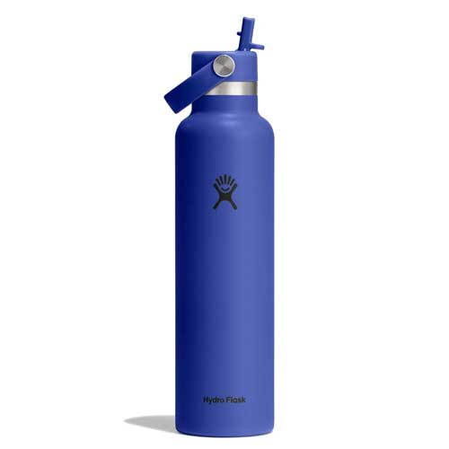 24 oz Standard Mouth with Flex Straw Cap - Capri Blue