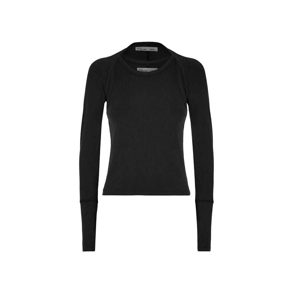 Women's Ribbed Recovery Shrug + Tank Set - Cool Black