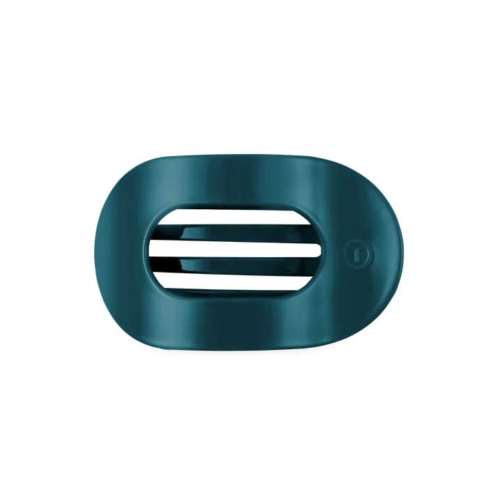 Flat Round Hair Clip Medium - Teal with It