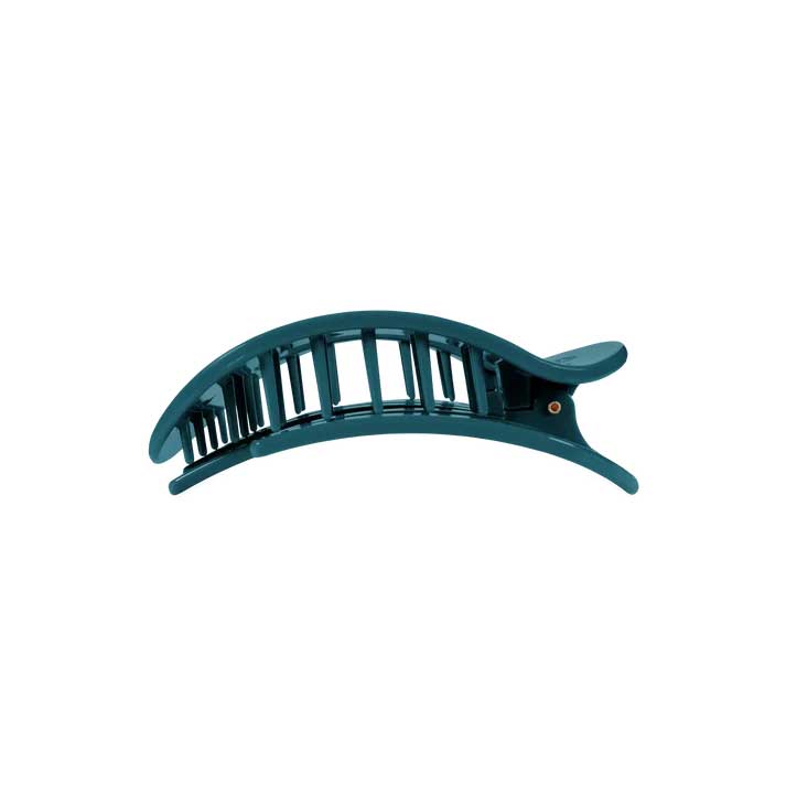 Flat Round Hair Clip Medium - Teal with It