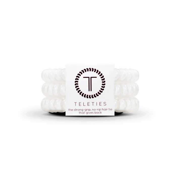Hair Ties Small 3-Pack - Coconut White
