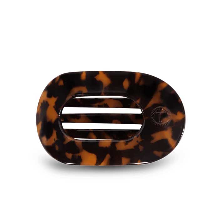 Flat Round Hair Clip Medium - Tortoise