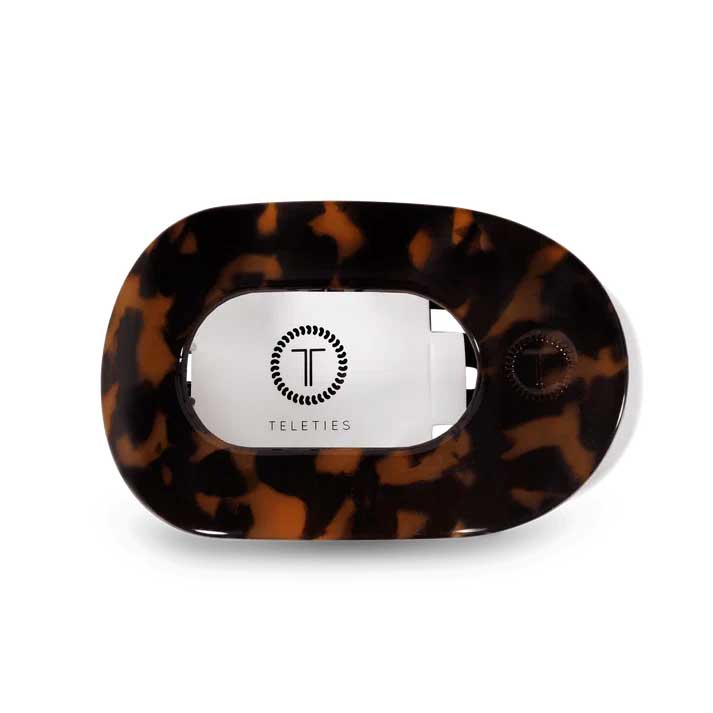 Flat Round Hair Clip Medium - Tortoise