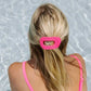 Flat Round Hair Clip Medium - Tropic Twist