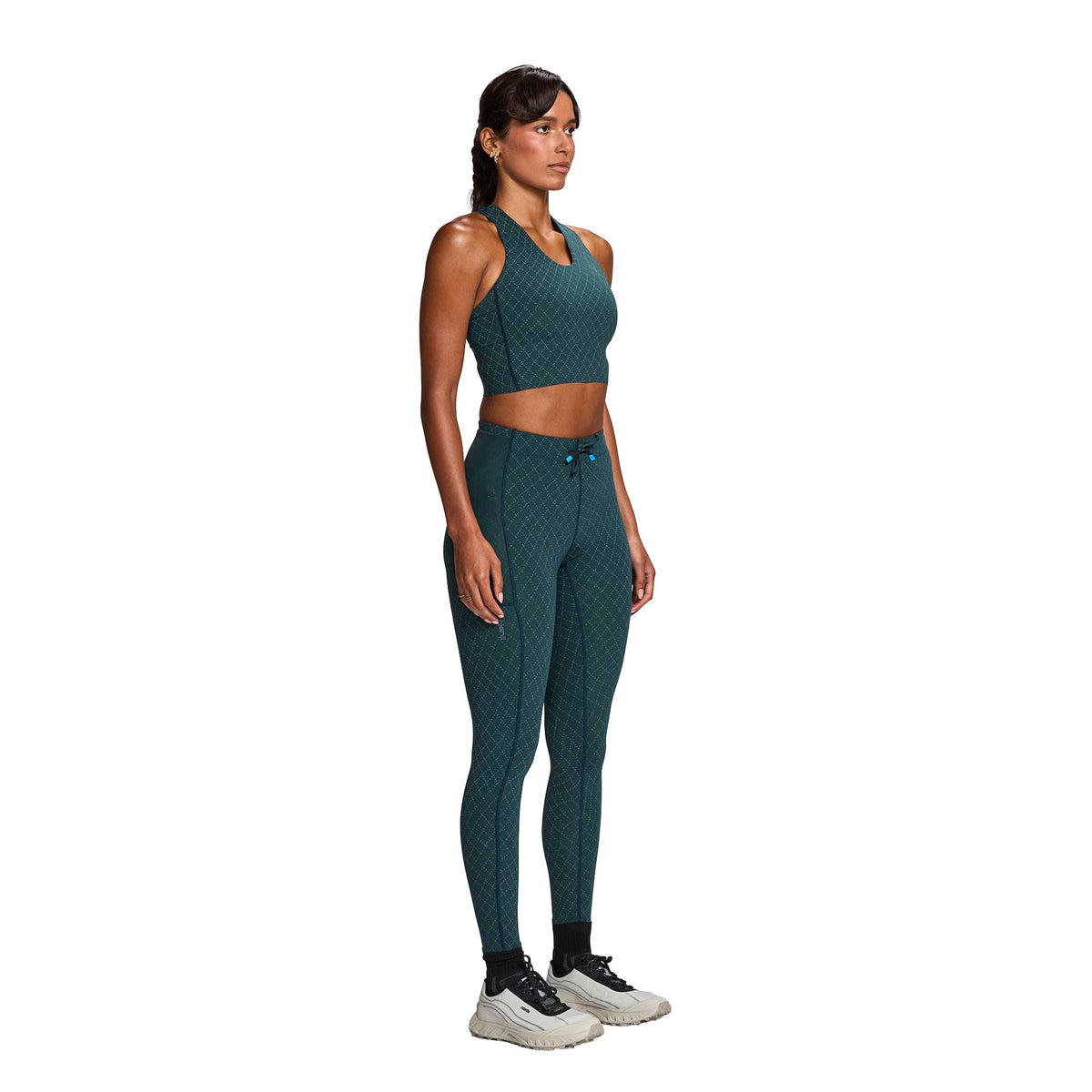 Women's 7/8 Trail Tight - Warpnet Hi-Vis Atlantis