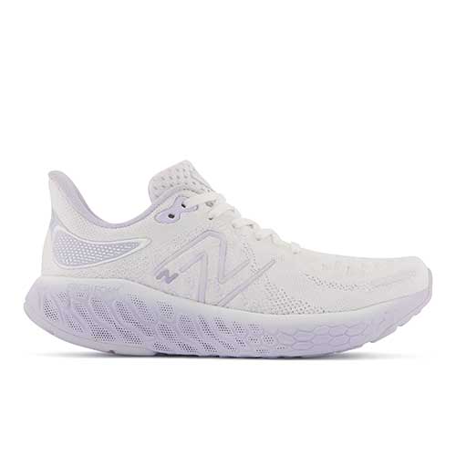 Women's Fresh Foam X 1080v12 Running Shoe- White/Libra - Regular (B)