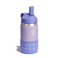 12 oz Kids Wide Mouth Flex Straw & Boot Water Bottle - Wisteria/Lupine