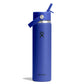 24 oz Standard Mouth with Flex Straw Cap - Capri Blue