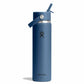 24 oz Standard Mouth with Flex Straw Cap - Harbor Blue