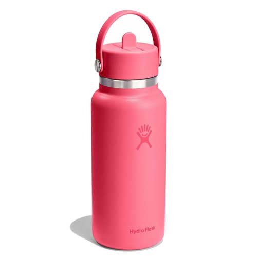 32 oz Wide Mouth with Flex Straw Cap - Popstar Pink