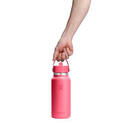 32 oz Wide Mouth with Flex Straw Cap - Popstar Pink