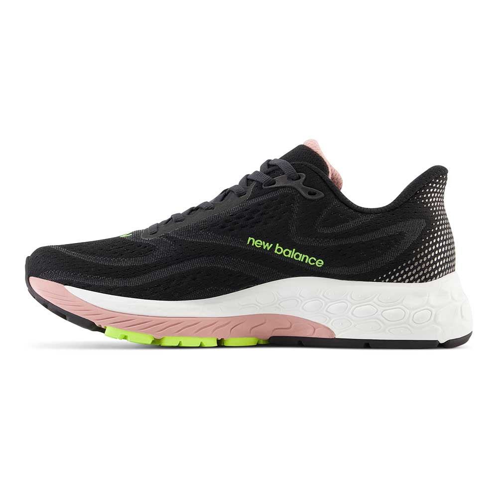 Women's Fresh Foam X 880v13 Running Shoe - Black/Pink Moon - Wide (D)
