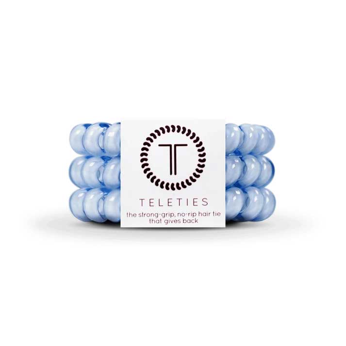 Hair Ties Large 3-Pack - Washed Denim