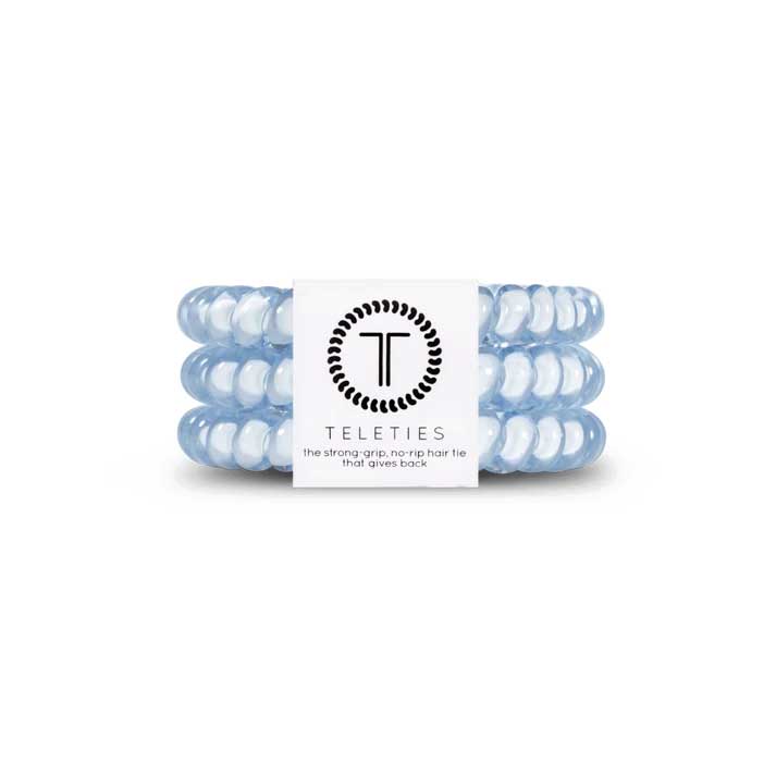 Hair Ties Small 3-Pack - Washed Denim