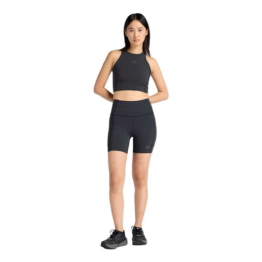 Women's NB Sleek Storage Race Short 6" - Black