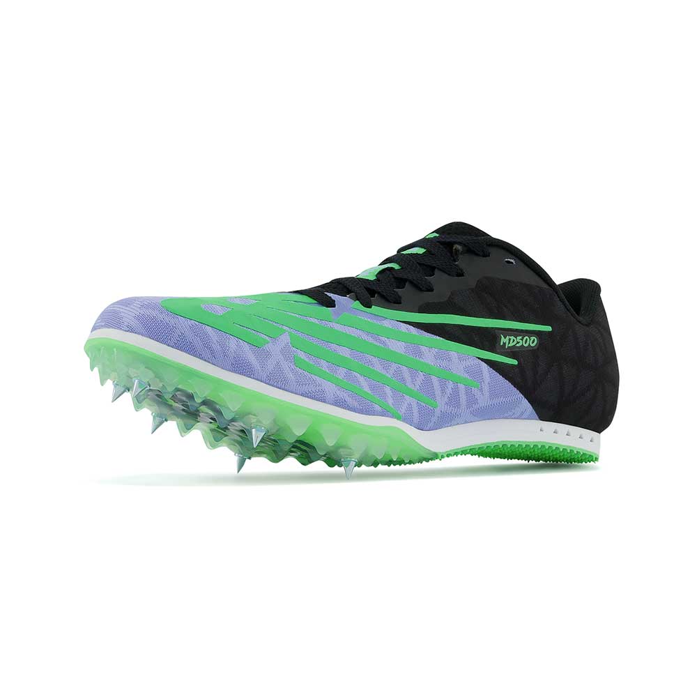 New Balance LD5000v6 Spike Shoe Women's Track, White-Neon Emerald, 10.5