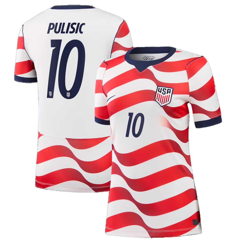 Women's USMNT 2026 Home Jersey PULISIC #10 - Sail/Midnight Navy/Midnight Navy
