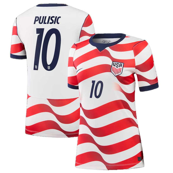 Women's USMNT 2026 Home Jersey PULISIC #10 - Sail/Midnight Navy