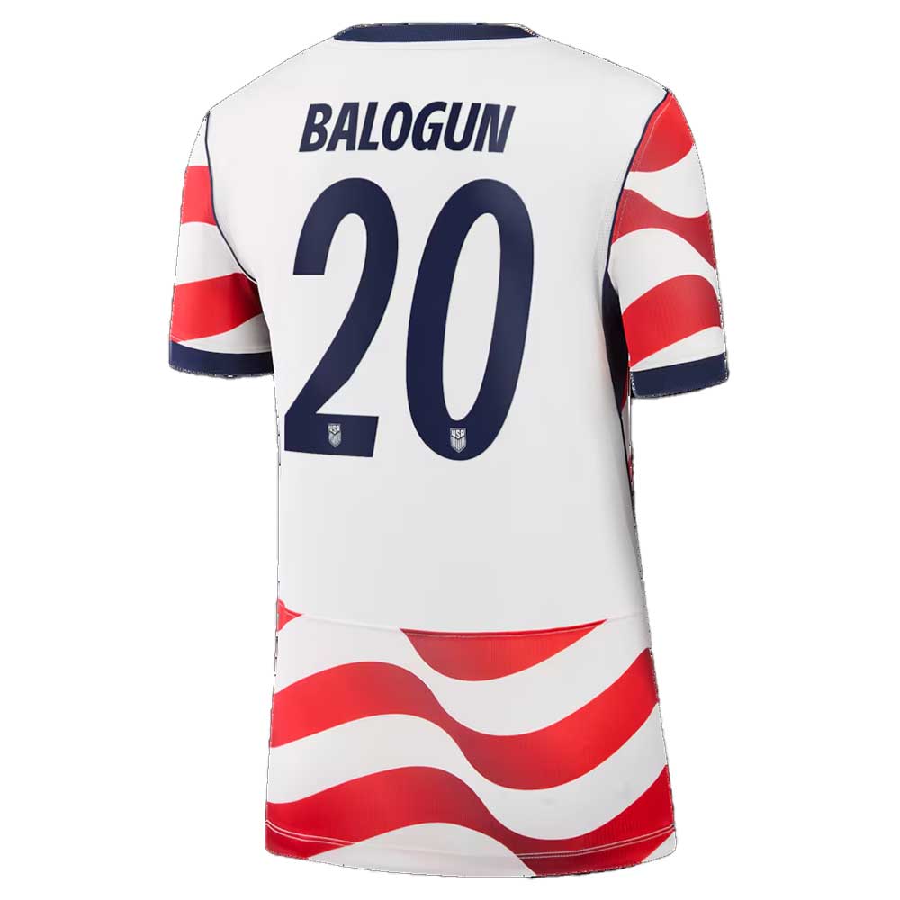 Women's USMNT 2026 Home Jersey BALOGUN #20 - Sail/Midnight Navy/Midnight Navy