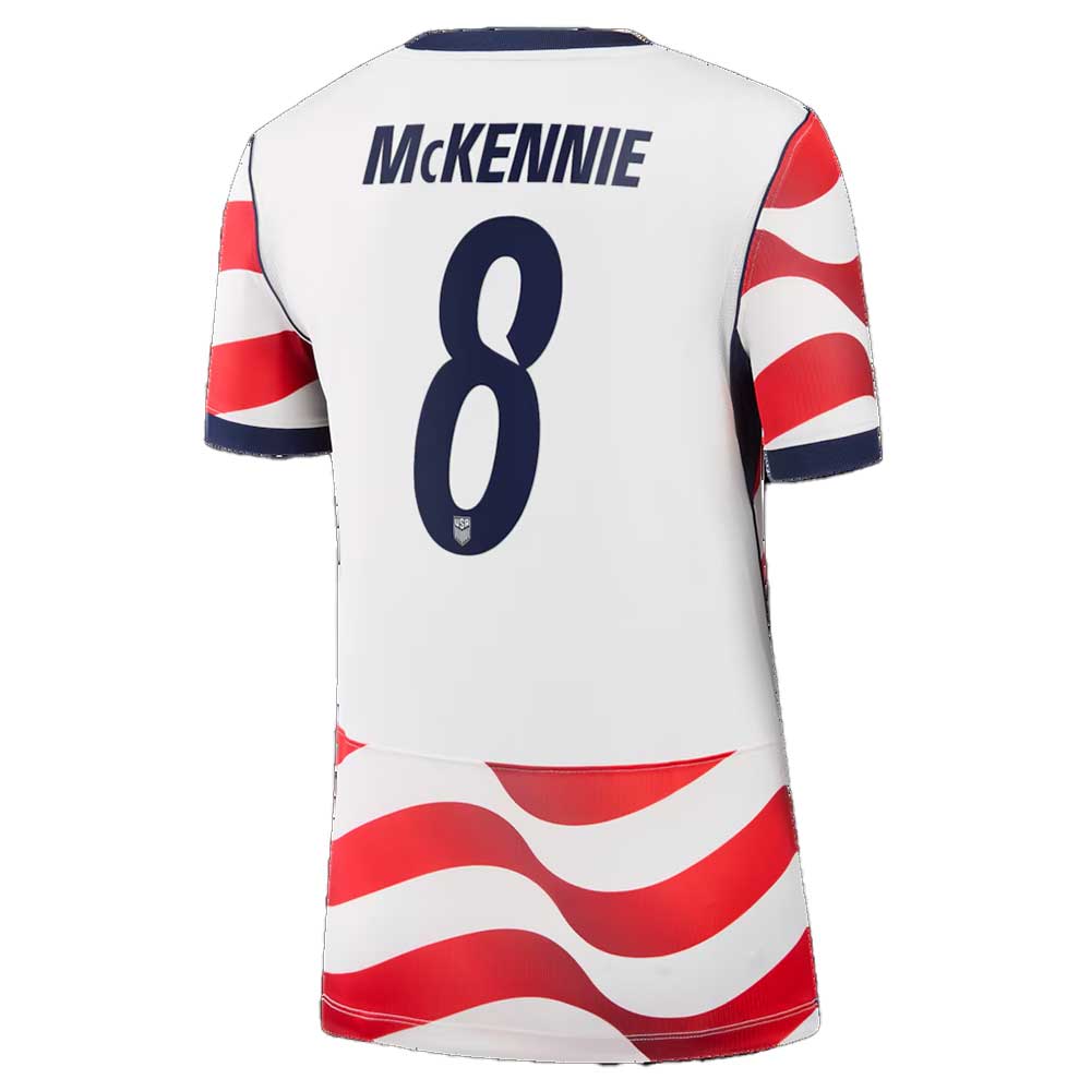 Women's USMNT 2026 Home Jersey MCKENNIE #8 - Sail/Midnight Navy/Midnight Navy