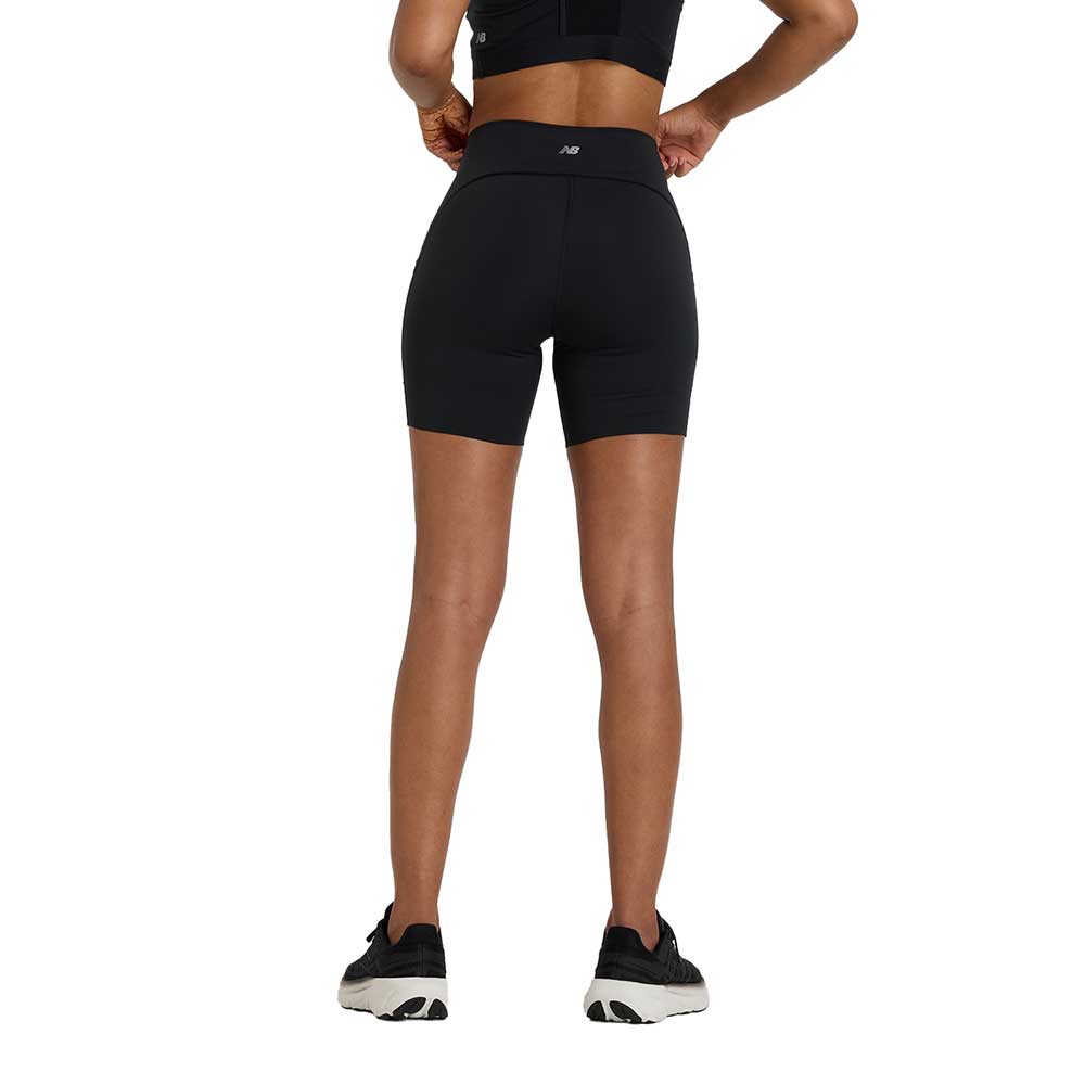 Women's NB Sleek Pocket High Rise Short 6" - Black