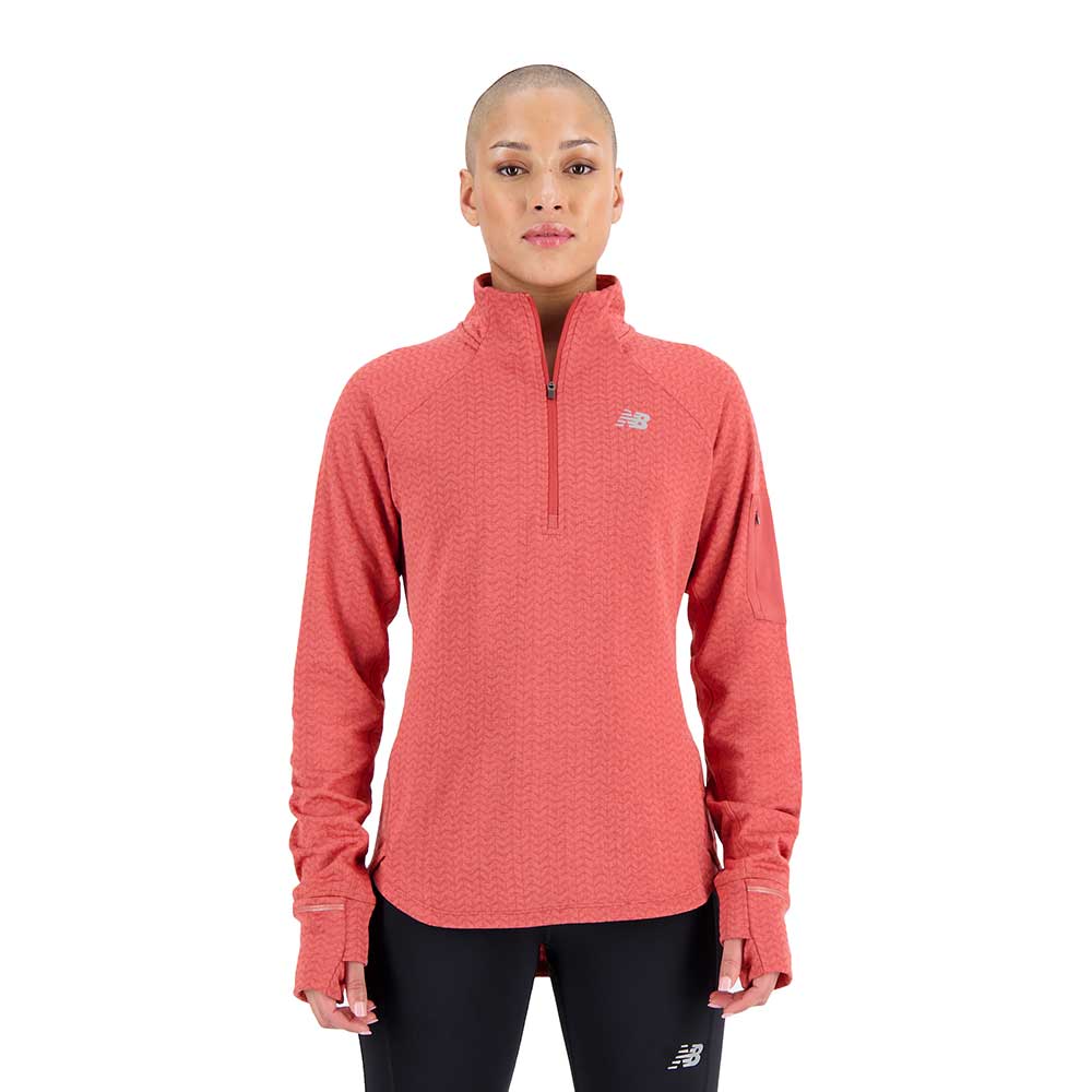 Women's NB Heat Grid Half Zip - Astro Dust Heather