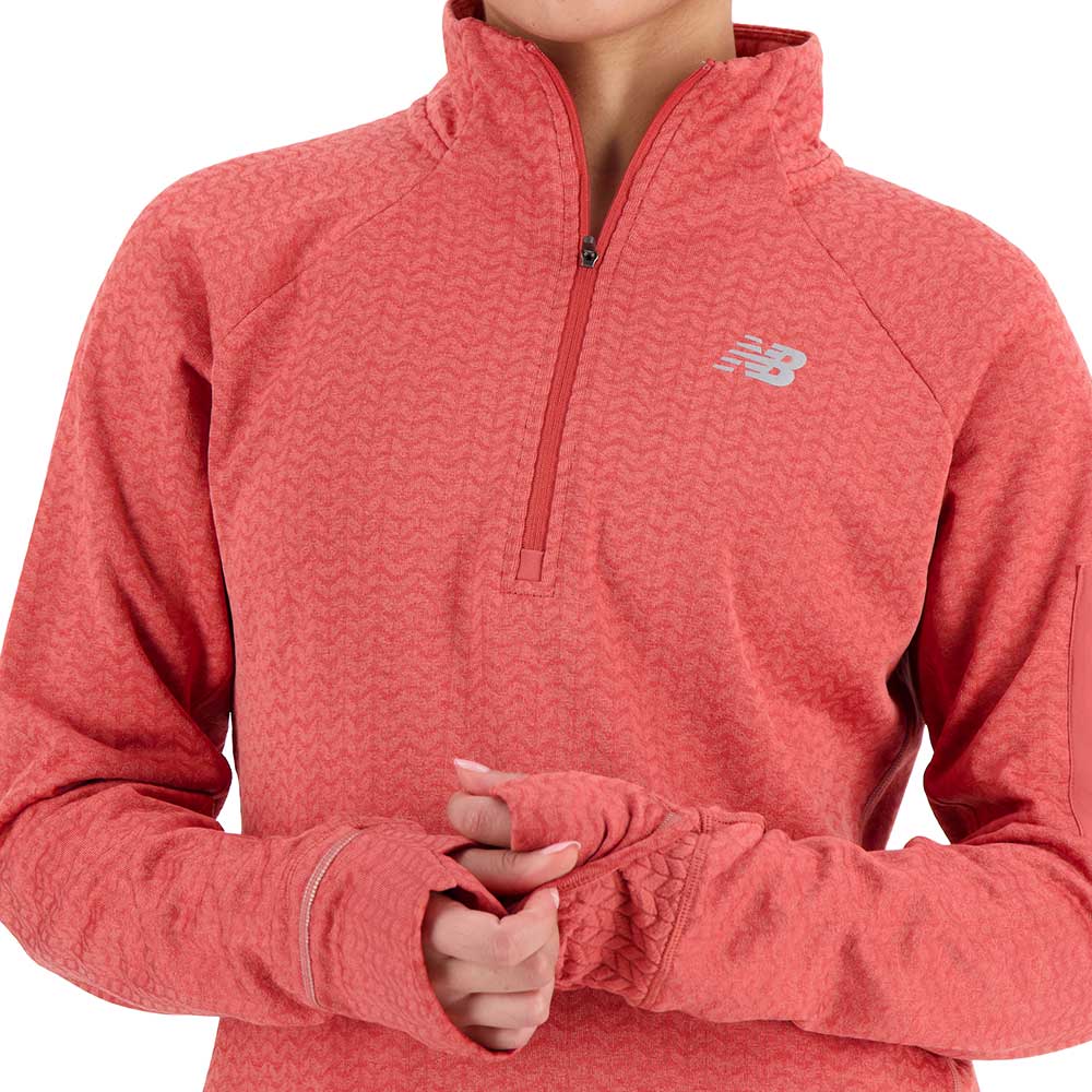 Women's NB Heat Grid Half Zip - Astro Dust Heather