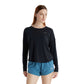 Women's Drapey Jersey Long Sleeve T-Shirt - Black