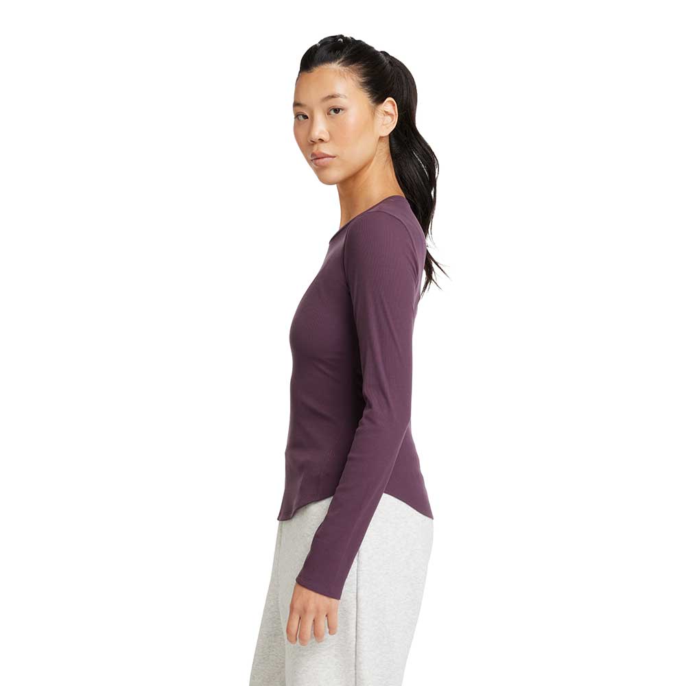 Women's Micro-Rib Long Sleeve - Plum Brow