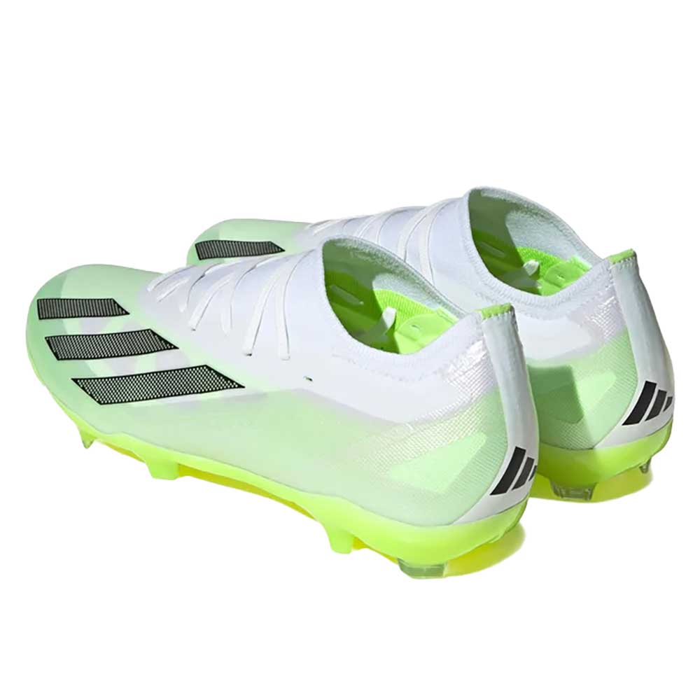 Unisex adidas X CRAZYFAST.2 FG Soccer Shoe - White, Core Black, Lucid Lemon - Regular (D)