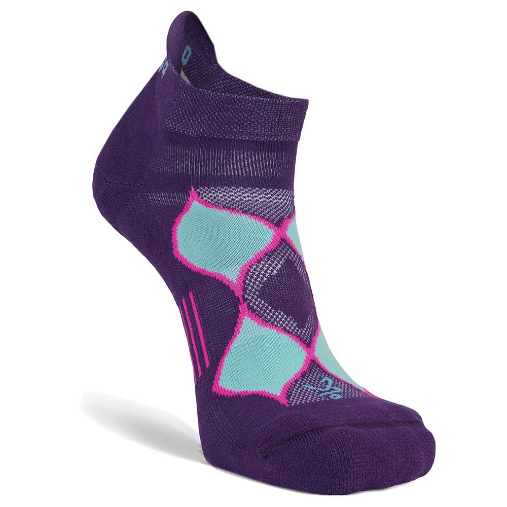 Women's Enduro No Show Tab Sock - Charged Purple/Watermelon