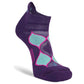 Women's Enduro No Show Tab Sock - Charged Purple/Watermelon