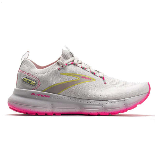 Women's Glycerin StealthFit 20 Running Shoe - Grey/Yellow/Pink - Regular (B)