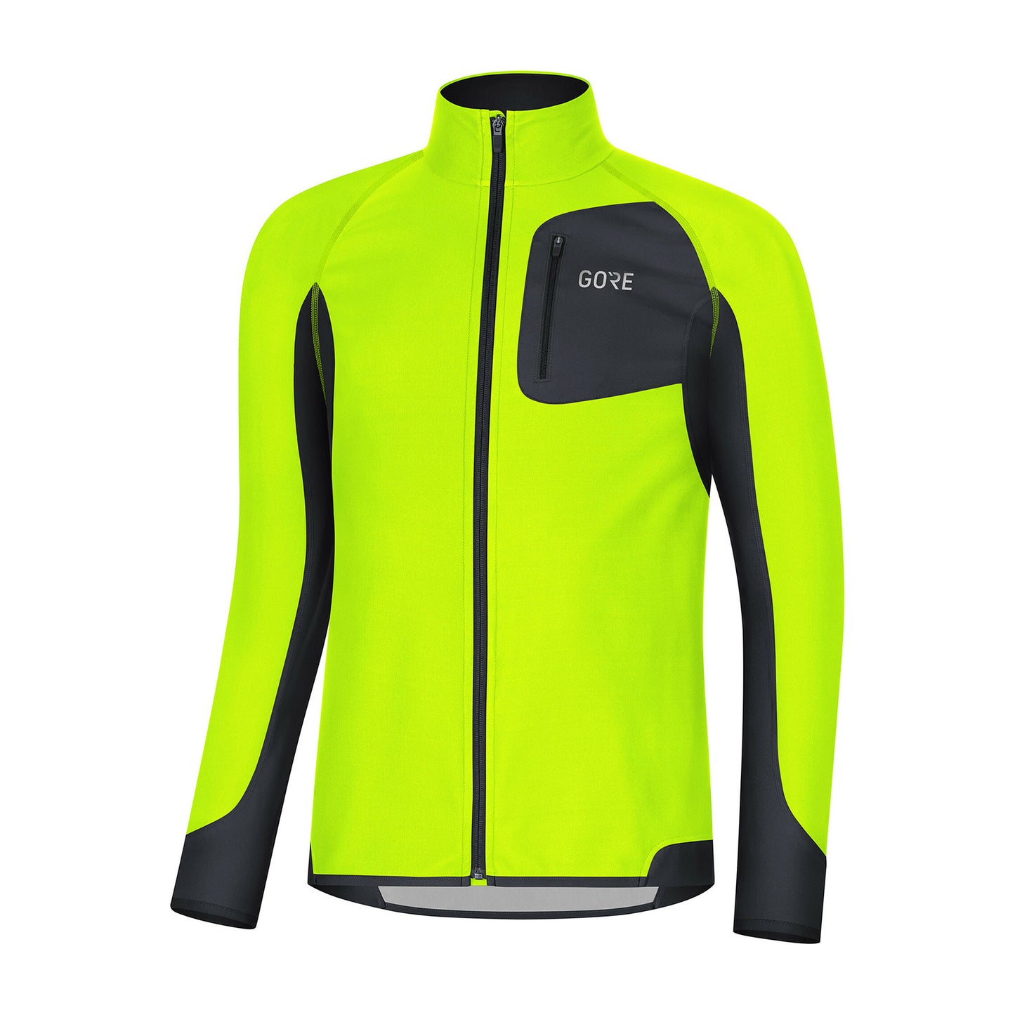 Men's R3 Partial GORE® WINDSTOPPER® Shirt - Neon Yellow/Black