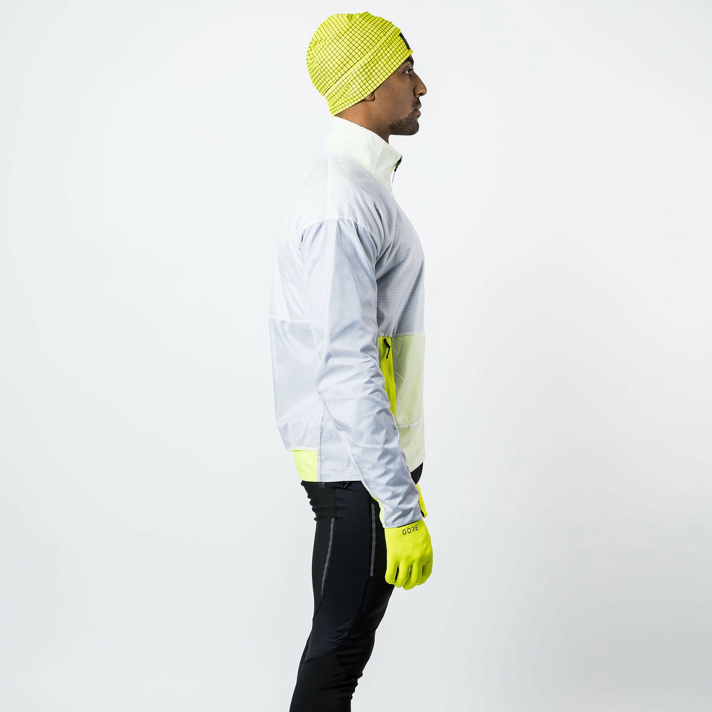 Men's Drive Jacket - White/Neon Yellow