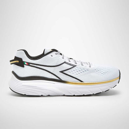 Men's Equipe Atomo Running Shoe - White/Gold/Black - Regular (D)